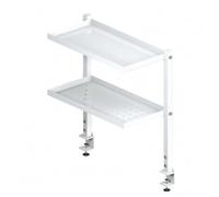 Colcolo Étagère de Bureau Organisateur Étagère Rangement de Bureau Support de Bureau Rayonnage de Bureau Étages Superposés avec Panneau Perforé pour Petits