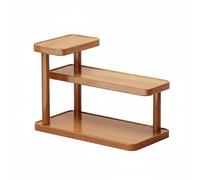 Colcolo Étagère Multicouche Étagère pour Comptoir Bambou Organisateur Présentoir à 3 Niveaux pour Parfums Soins Brosse Accessoires Structure Ferme en Bambou, 30CM