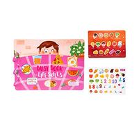 Colcolo Étanche Réutilisable Paster Scènes Livre Cerceau Boucle Matching Jeu Éducatif Apprentissage Jouets Stable Paster pour Activité Cadeau Interaction À, La vie