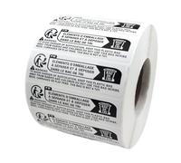 Colcolo Étiquettes d'avertissement de suffocation Autocollants de risque d'étouffement Emballage 2000 étiquettes Amovibles Rectangulaires Avertissement de, 7x2 Cm