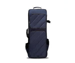 Colcolo Étui Industriel Sacoche Instrument Housse Flûte Pochette de Transport avec Rembourrage Intégral Panneaux Internes Sangle Épaule Réglable et Poignée, Array, Bleu Moka, 72 Cm Court