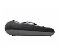 Colcolo Étui Violon Housse Boîtier Coffret Valise avec Structure Solide et Joint Anti-humidité Poignée Ergonomique et Port Épaule Finition Motif Fibre de, Noir