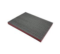 Colcolo Feuille de rangement en mousse pour boîte à outils, coussin éponge, inserts en mousse pour étui, feuille de doublure pour étui rigide, tiroir, Noirrouge Noir 2.5