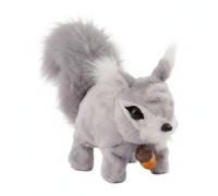 Colcolo Figurine Animée Enfant Écureuil Jouet Électrique Peluche Interactive Poupée Animation Autopropulsée et Sons Compagne de Jeu Immersive et Sensorielle, Gris