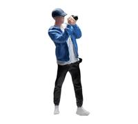 Colcolo Figurine debout, modèle à l'échelle 1:64, pièce maîtresse de table à collectionner, simulation de personnes, statue réaliste pour bureau, chambre, Photographier Un Garçon