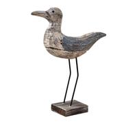 Colcolo Figurine d'oiseau de mer en bois, sculpture décorative rétro pour la plage, le bureau, le salon ou l'étagère