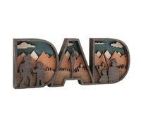 Colcolo Figurine en Bois pour Papa Décoration de fête des pères Art pour Le Bureau