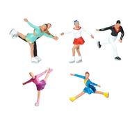 Colcolo Figurines Miniatures 1/87, 5 Pièces, Figurines Miniatures, Patinage Artistique, Objets de Collection, Thème Sportif, Petits Ornements Peints