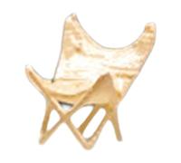 Colcolo Figurines miniatures à l'échelle 1/64, accessoires pour maison de poupée, table de sable décorative, collection, figurines en résine, modèles, Chaise Papillon Jaune
