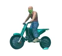 Colcolo Figurines miniatures de motards à l'échelle 1:64 pour dioramas, maquettes de gares et tables de sable, Vert