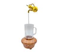 Colcolo Fontaine à eau Feng Shui décorative de table avec lumière colorée pour bureau, scène, intérieur, Gourde D'or