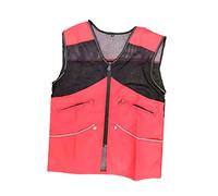 Colcolo Gilet de dressage de chien pour les maîtres-chiens Multifonctionnel Respirant Summer Zipper Vest Dog Handler Trainer Vest pour Agility Obedience, Rouge, XXXL