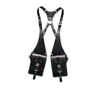 Colcolo Gilet sous Les Bras, Sac à bandoulière, Sac à Dos pour Course à Pied, Costume de Cosplay, fêtes médiévales, Noir