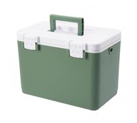 Colcolo Glacière Rigide Isotherme Coffre Frigo Portable Boîte Réfrigérante Conteneur Alimentaire avec Couvercle à Charnière Joint d'Étanchéité Verrou Poignée, Vert, 12L