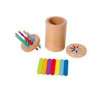 Colcolo Gobelet de tri pour enfants, activité d'apprentissage préscolaire, jouet de tri cognitif des couleurs, jouet Montessori, jouet d'éducation précoce, Couverture Double