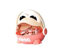Colcolo Grenouilles sauteuses à presser avec seau, jouet idéal pour les fêtes d'enfants, à glisser dans -surprises ou à offrir en cadeau, Rose