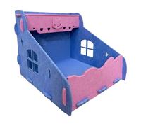 Colcolo Griffoir pour Chaton, nid de Couchage, maisonnette, griffoir, pour Chatons d'intérieur et d'extérieur, Interaction avec Les Chatons, Bleu