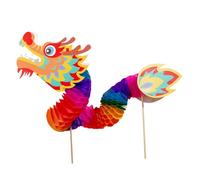 Colcolo Guirlande de Dragon En Papier Chinois, Choix de Dragon Du Nouvel An Chinois, Jouets de Décoration 3D pour Parc En Plein Air, Noël, Mariage, Maternelle