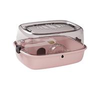 Colcolo Hamster Cage Habitat avec Une Maison Portable supérieure Ouverte, Une Petite Cage Animale, pour Le Planeur de Sucre, Bunny Gerbils Small, Rose