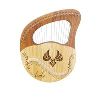 Colcolo Harpe Débutant à Cordes Harpe Classique 19 Cordes Instrument à Main Portable Corps Résonant en Acajou Son Distinct Mise Fiable Apprentissage, 24 Cordes, Élément Vent