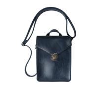 Colcolo Housse pour Piano à Pouces Étui Rigide Sacoche Boîtier Pochette en Cuir Microfibre à Fermoir en Métal et Sangle Longue, Sac Carré en Cuir Microfibre, Array, Bleu Profond