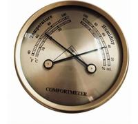 Colcolo Hygromètre Thermomètre à Cadran Rond Analogique avec Aiguilles Indicateur de Température Mesure de l'Humidité Lecture Rapide Boîtier Métal Convient à , 70MM