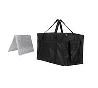 Colcolo isotherme de livraison de repas, contenant chauffe-plats réutilisable, chauffe-pizza pour traiteur, idéal pour les, les courses, les, Noir
