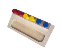 Colcolo Jouet à chevilles en bois, cylindre coloré et base, cadeau d'anniversaire, développement précoce pour bébé, éducation préscolaire, coordination