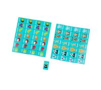 Colcolo Jouet Dominos Montessori 36x, Jouet de développement des compétences Pratiques, Puzzle de Dominos en Bois, Jeu d'entraînement logique pour Les Enfants
