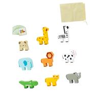 Colcolo Jouets à Empiler D'animaux En Bois, Empileur de Construction D'animaux, Activité éducative D'équilibrage, Blocs D'animaux En Bois pour Les Vacances Du