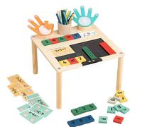 Colcolo Jouets de Blocs numériques, Jouets d'apprentissage précoce avec tiges, Jeu de comptage des nombres et des Doigts pour la motricité Fine, matériel