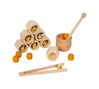 Colcolo Jouets de tri et d'empilage de ruches, pinces, jeu d'association d'abeilles et de ruches, activités d'apprentissage, jouet sensoriel
