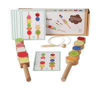 Colcolo Kit de Perles en Bois à empiler, Blocs de motricité Fine, Jeu de logique, Jouet d'apprentissage pour Enfants, idéal pour Les