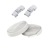 Colcolo Lacets élastiques Sans Nœud pour Une Utilisation Facile dans Les Chaussures de Tous âges, Blanc