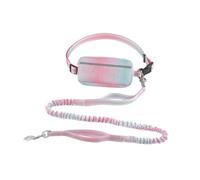 Colcolo Laisse pour Chien de Course, Laisse Mains Libres avec Pochette zippée, Fournitures pour Animaux de Compagnie, Traction de Course, Jogging, Laisse de, Rose