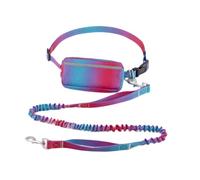 Colcolo Laisse pour Chien de Course, Laisse Mains Libres avec Pochette zippée, Fournitures pour Animaux de Compagnie, Traction de Course, Jogging, Laisse de, Rouge
