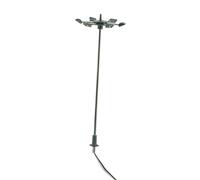 Colcolo Lampadaire miniature à l'échelle 1/100, 3 V, 6 têtes, LED blanche, éclairage public pour scènes ferroviaires et aires de jeux