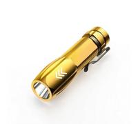 Colcolo Lampe LED de Poche Éclairage Haute Luminosité Projecteur Compact Étanche Intensité Réglable USB Type C Adaptée au Camping Randonnée Urgences Usage Domestique, Or, Size to 1