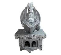 Colcolo Lampe solaire décorative en résine représentant un dragon, luminaire décoratif d'extérieur, idéal pour un jardin ou une terrasse