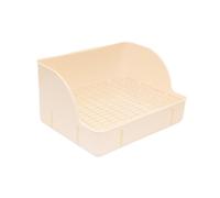 Colcolo Lapin Litter Pan Potty Train Bedpan Anti-éclaboussures Litter Pan Cage Box litière de Toilette pour Les cobayes Ferrets Rats, Beige