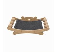Colcolo Lit Griffoir pour Chat sans Peinture, Modèle avec Jeu des Deux Côtés Et Balles, Surface en Tissu Polyester Gris, Emballage Individuel en Carton
