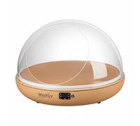 Colcolo Lit Igloo pour Chat Maison Niche Abri Régulation Thermique à Coque Lisse en Plastique avec Surface Essuyable Coussin Confortable Amovible Adapté au Repos à la Côté Fenêtre, Marron