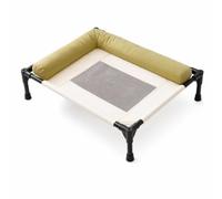 Colcolo Lit Surélevé pour Chien Lit pour Animal Tapis de Repos Couchage Élevé avec Cadre Métallique et Toile Oxford Design Démontable pour Lavage Flux d'air, Vert Haricot, Grand