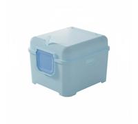 Colcolo Litière Anti-Odeur Toilette pour Chat Bac Hygiénique Enveloppé Sécurisé Pratique Limite la des Déchets PP Plastique Convient à l'Utilisation Domestique et Chats Actifs, Bleu Ciel