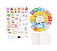 Colcolo Livre d'autocollants animés, activités d'apprentissage, motricité fine, jouet sensoriel, éducation précoce pour nourrissons, cadeaux, Forme Cognitive