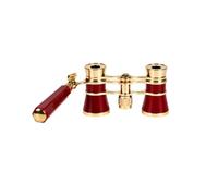 Colcolo Lorgnte Théâtre Poignée Grossissement 3× Luntes Compactes Théâtre Compact Luntes Poignée Main pr Tristes, Opéra, Concert, Rouge A