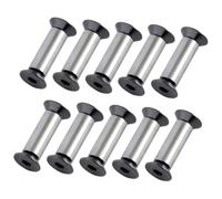 Colcolo Lot de 10 rivets à vis pour couteaux, vis de fixation pour plaque de manche de couteau, rivet à tête plate pour sacs à main, ceinture, outil de