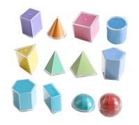 Colcolo Lot de 12 Blocs de Formes géométriques Portables et réutilisables, Jeux de mathématiques, de Reconnaissance des Formes, d'apprentissage et