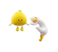 Colcolo Lot de 2 Figurines pour Tableau de Bord de Voiture, Cygne et Pamplemousse Kawaii en PVC, Décorations Intérieur Voiture Mignonnes, Ornement pour Habitacle et Bureau