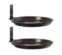 Colcolo Lot de 2 mangeoires à Oiseaux montées sur Arbre, bacs à Eau résistants aux intempéries, Bain d'oiseaux pour terrasse, extérieur, Patio, clôture,